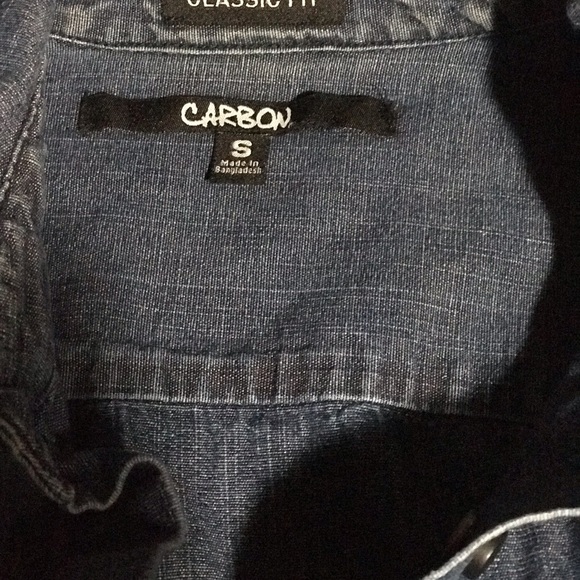 blue denim shirt with long sleeves - Picture 6 of 8